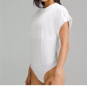 Lululemon New Heavyweight Cotton t-shirt bodysuit - White size L